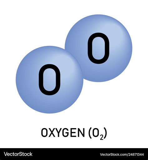 The molecular formula oxygen Royalty Free Vector Image