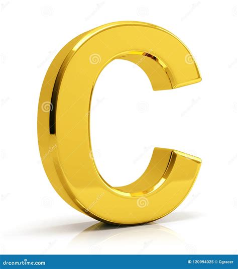 Gold letter C stock illustration. Illustration of alphabet - 120994025