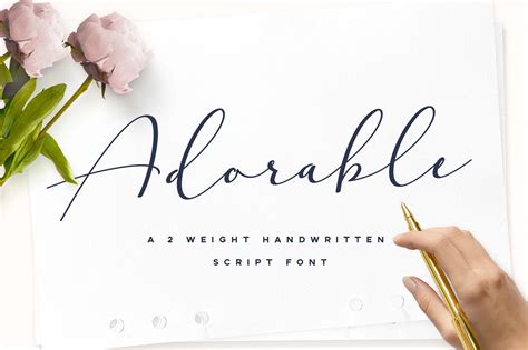 Adorable Handwritten Script Font | Script Fonts ~ Creative Market