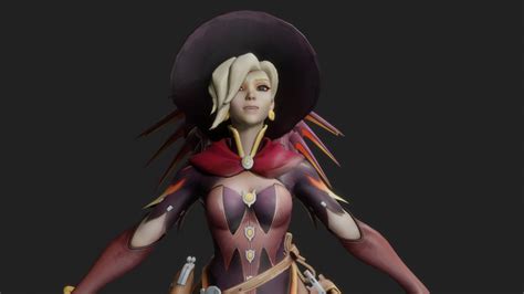 ArtStation - mercy with witch skin and rig for blender FREE | Resources