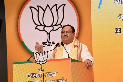 Photographs : BJP National President Shri J.P. Nadda addressing Assam ...