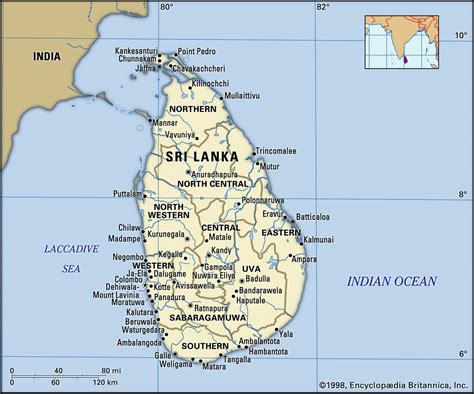 India To Sri Lanka Map