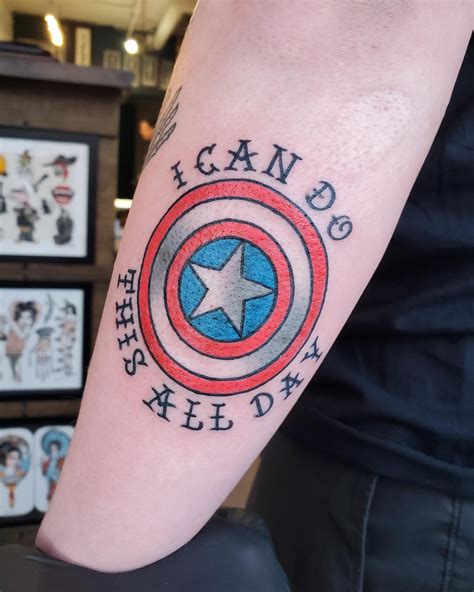 Got my Captain America tattoo the other day! | Captain america tattoo ...