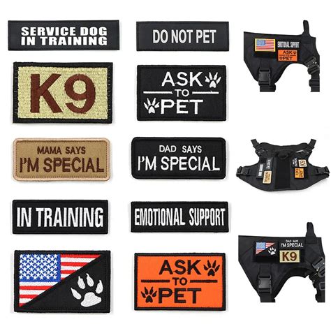 Personalized Dog Harness Tags K9 Dog Collar Harness Name Patches ...