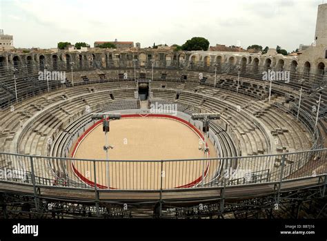 Ancient amphitheatre, one of the best-preserved examples of Roman architecture in the Provence ...