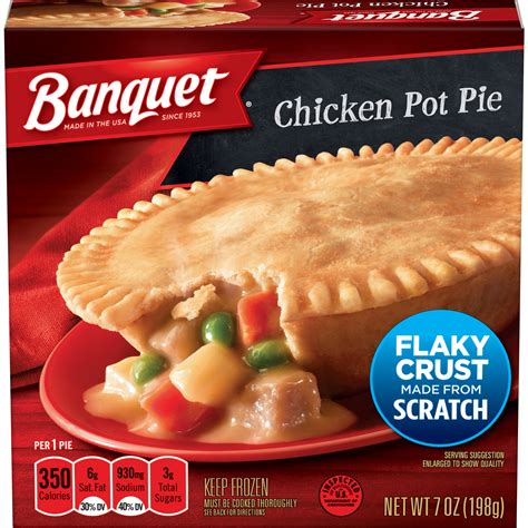 Banquet Frozen Pot Pie Dinner, Chicken, 7-Ounce - Walmart.com - Walmart.com