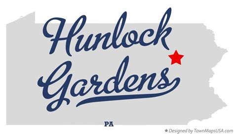 Map of Hunlock Gardens, PA, Pennsylvania