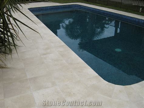 Crema Limestone Bullnose Edge Pool Coping from Australia - StoneContact.com