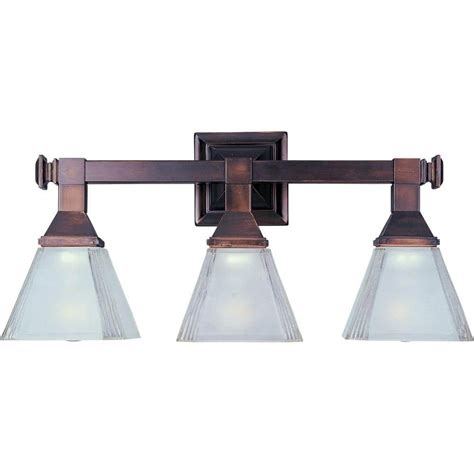 Maxim Lighting Brentwood 3-Light Oil-Rubbed Bronze Bath Vanity Light-11078FTOI - The Home Depot