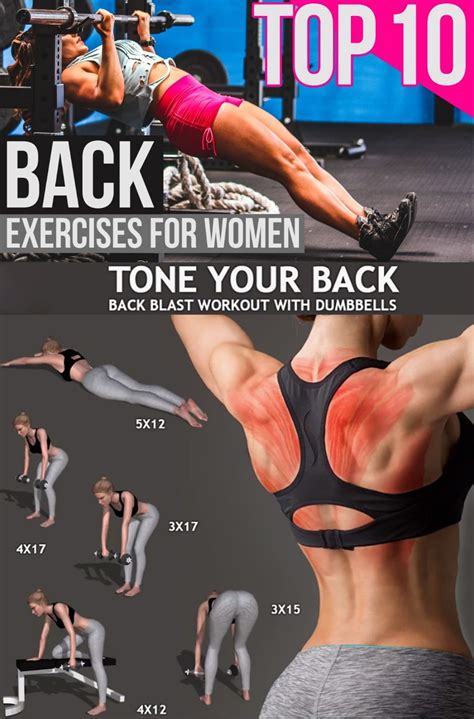 10 BACK EXERCISE FOR WOMEN | Back workout women, Back exercises, Fat burning workout routine