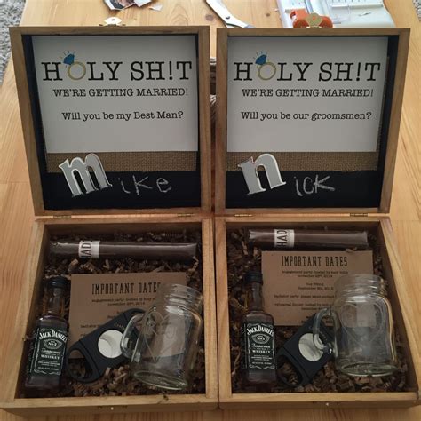 Groomsmen proposal I like the box but not so much the saying... | Groomsmen invitation, Gifts ...