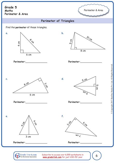 Perimeter Worksheet for 3rd Grade Perimeter Worksheets Grade 5 in 2021 ...