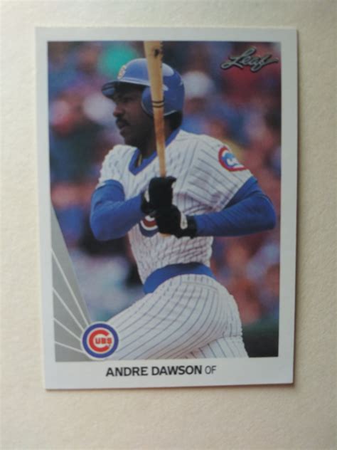 Andre Dawson Chicago Cubs 1990 Leaf Card Number 177 -free shipping