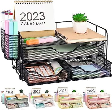 Amazon.com: gianotter 3 Tier Desk Drawer Organizer, Office Desk ...