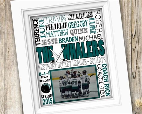 Hockey Coach Gifts Hockey Coaches Gift Hockey Team Photo