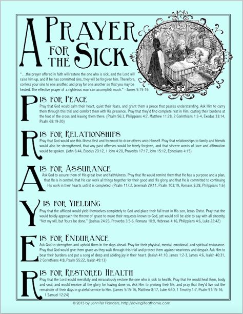 A Prayer for the Sick - Loving Life at Home