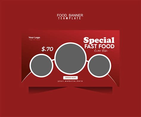 Food banner template 11095086 Vector Art at Vecteezy