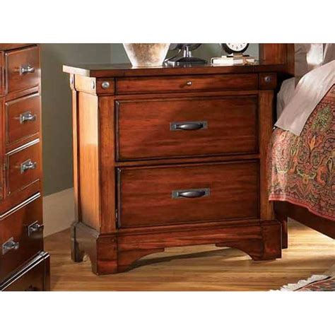 A-America Kalispell 2 Drawer Nightstand in Mahogany - Walmart.com - Walmart.com