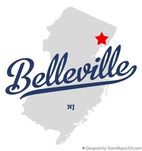 Map of Belleville, NJ, New Jersey