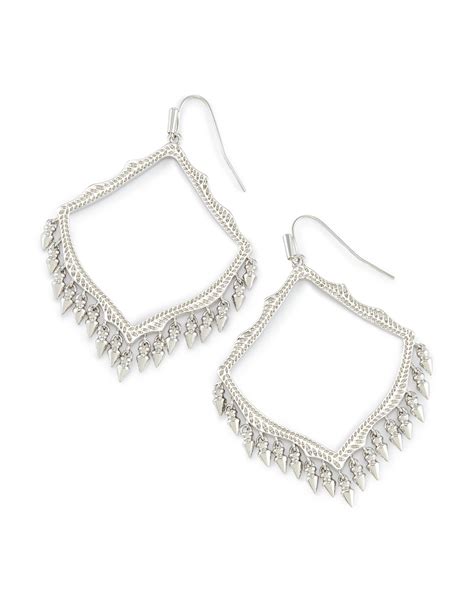 Lacy Drop Earrings in Silver | Jewelry | Kendra Scott