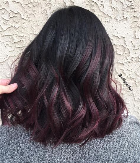 deep burgundy hair color with highlights - Shu Kinder