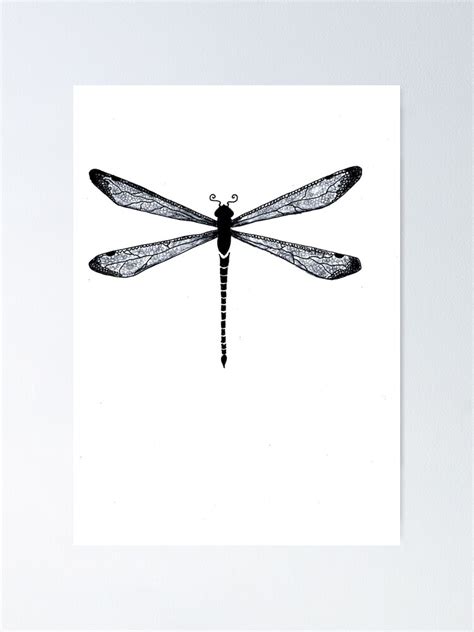 "dragonfly pencil drawing" Poster by rossdecoart | Redbubble