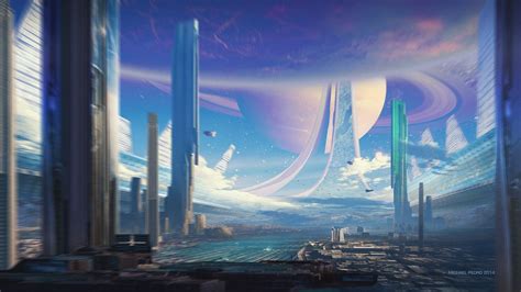 ArtStation - Ring World, Michael Pedro | Fantasy landscape, Futuristic city, Concept art world