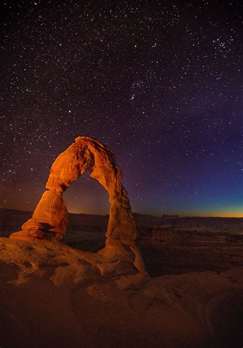 Photograph Delicate Arch And The Night Sky by Jerry Patterson on 500px | Delicate arch, Night ...