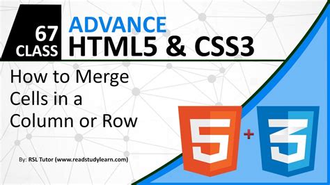 How to Merge Rows and Columns in HTML Table - Website Designing for ...