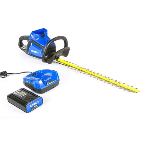 Kobalt 40-volt Max 24-in Battery Hedge Trimmer 2.5 Ah (Battery and Charger Included) in the ...