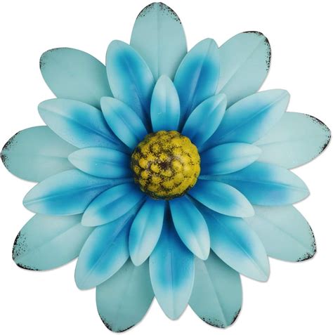 GRNSHTS 12" Metal Flower Wall Art Decorations Indoor or Outdoor Wall ...