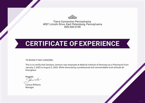 Free Certificate of Job Experience Template in Adobe Photoshop ...