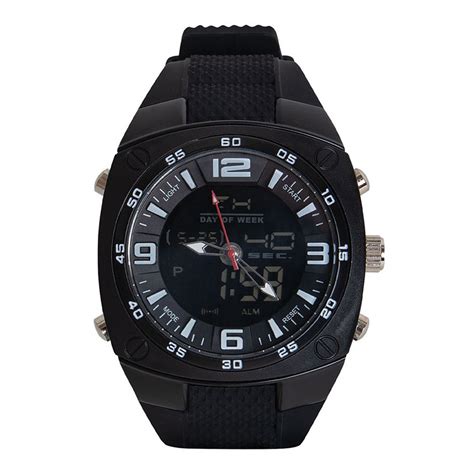 Military-Style Analog/Digital Display Watch - Black | Historic Aviation ...