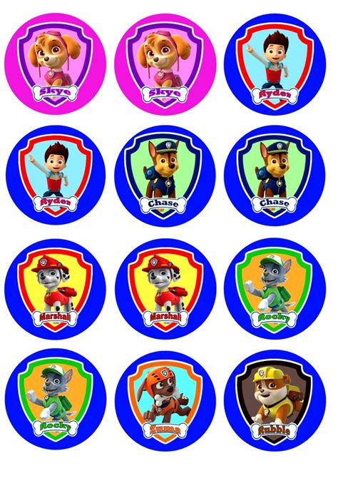 Nickelodeon Paw Patrol Cupcake Toppers - Peter Brown Bruidstaart