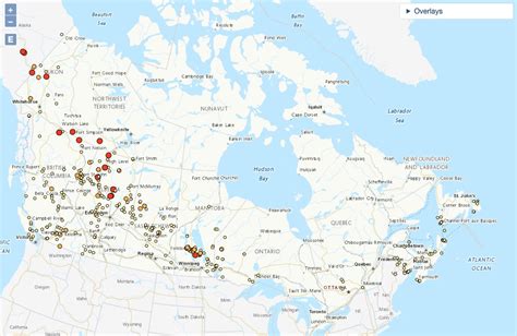 Active Forest Fire Map Canada - United States Map