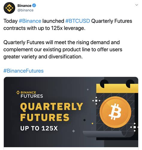 Binance Cryptocurrency Exchange Launched Trading of Quarterly Bitcoin ...