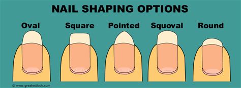 How to file and shape finger nails | The basic nail shapes