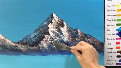 Winter series #1 | How To Paint A Snow Covered Mountain in Acrylics ...