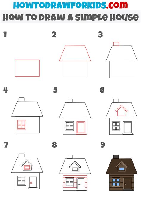 How to Draw a Simple House - Easy Drawing Tutorial For Kids