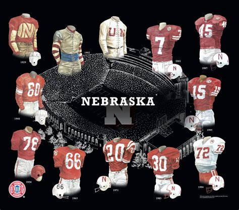 University of Nebraska Cornhuskers Football Uniform and Team History ...