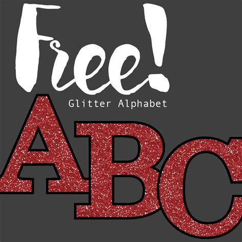 Free Printable Red Glitter Alphabet - Make Breaks