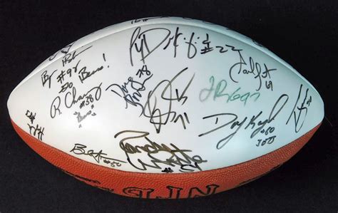 Lot Detail - NFL Multi-Player Signed Football with (31) Signatures ...