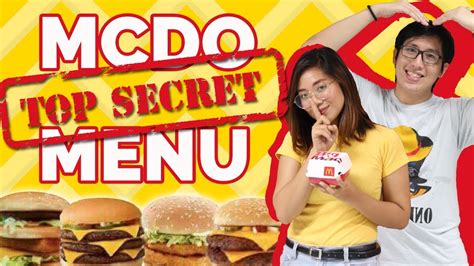 McDonald's SECRET Menu in the Philippines! - YouTube