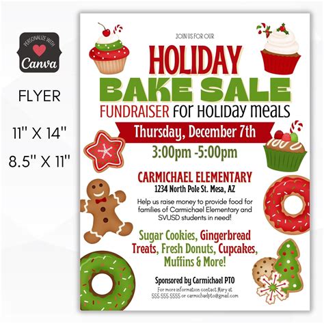 Holiday Bake Sale Flyer Set – Simple Desert Designs