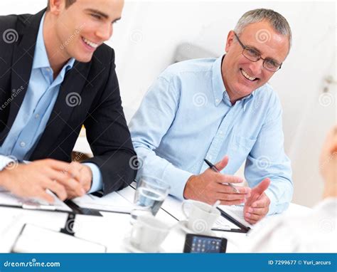 Business Meeting - Happy Businesspeople Talking Stock Image - Image of ...