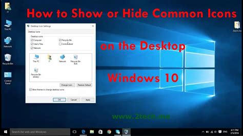 How To Hide Desktop Icons On Windows 10 Clean Desktop Youtube - Photos