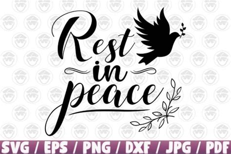 Rest in Peace Cut File, Peace Dove Svg Graphic by CaptainBoard · Creative Fabrica