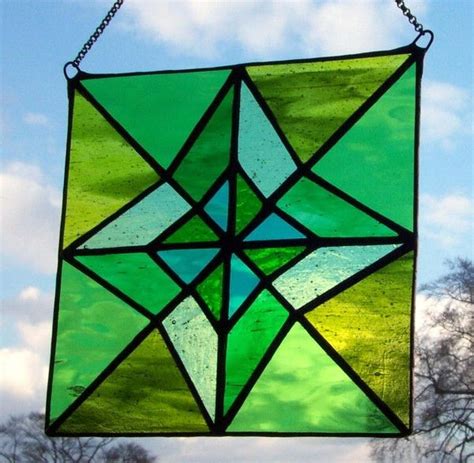 Stained Glass Geometric Panel | Stained glass patterns, Stained glass, Stained glass panels