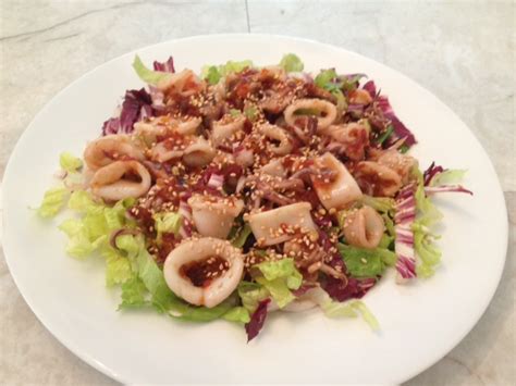 Savory, Sweet + Spicy: Spicy Grilled Calamari Salad