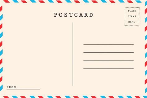 Summer Postcards for Social and Language Skills | Postcard template, Postcard stamps, Postcard ...